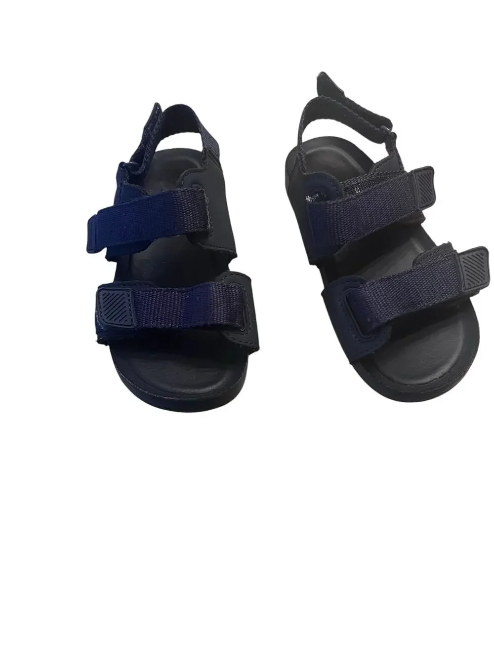 Cat and Jack Boy’s 9 Navy blue Nautical Velcro slider comfort Sandals